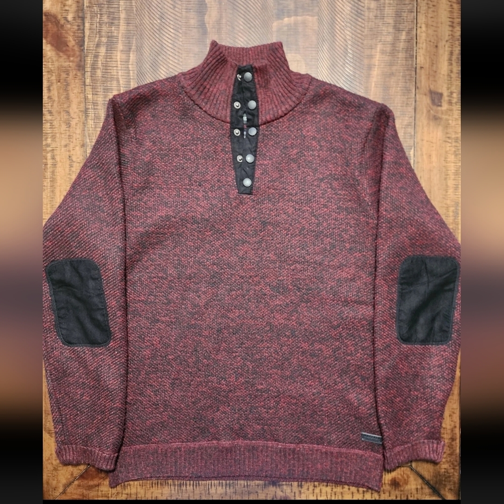 Buffalo David Bitton 1/4 Button Sweater Men Size Large